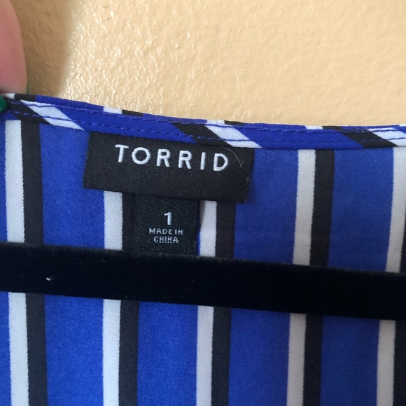 Torrid Striped Blouse - Picture 3 of 3